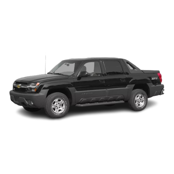 Chevrolet 2004 Avalanche Owner's Manual