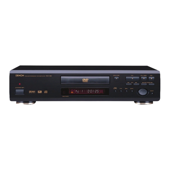 Denon DVD-1000 Operating Instructions Manual