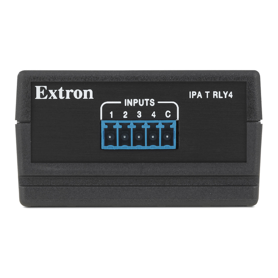 Extron electronics IPA T RLY4 Setup Manual
