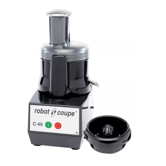 Robot Coupe C 40 A Instructions Manual