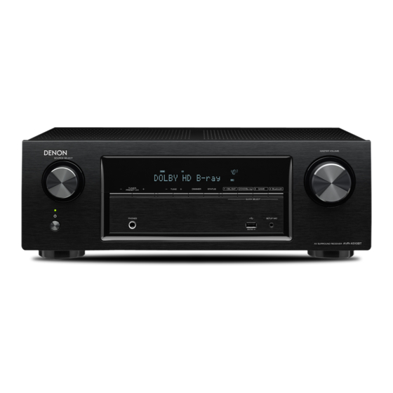 Denon AVR-X510BT Quick Start Manual