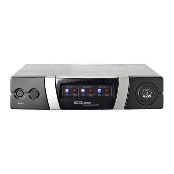 AKG PSU 4000 User Instructions