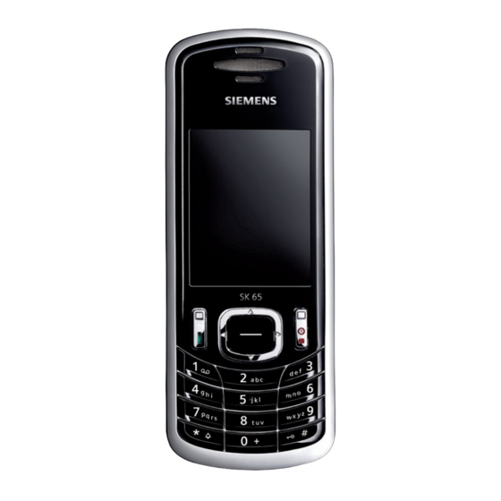 Siemens Mobile SK65 Operating Manual