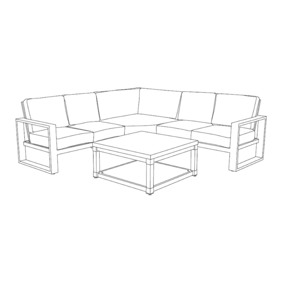 Member's Mark Cahaba 4pc Sectional Set FZA10221ST Assembly Instructions & User Manual