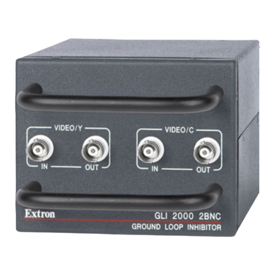 Extron electronics GLI 2000 2BNC Specification Sheet