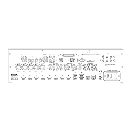 STEINWAY LYNGDORF P200 Installation Manual