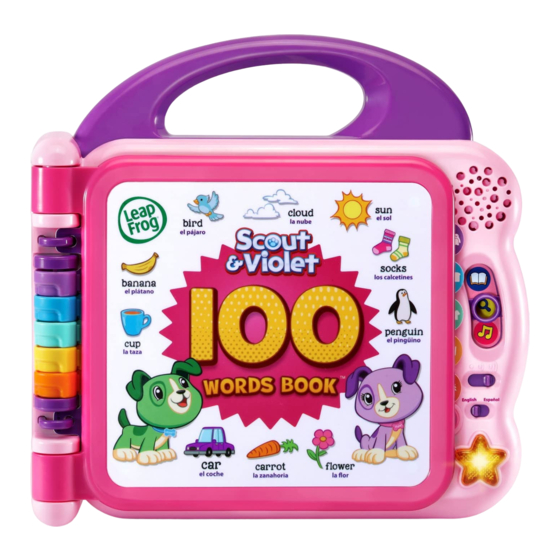 LeapFrog Scout & Violet 100 Words Book Parents' Manual