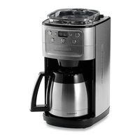 Cuisinart DGB-900BC - Fully Automatic 12 Cup Grind Instruction Booklet