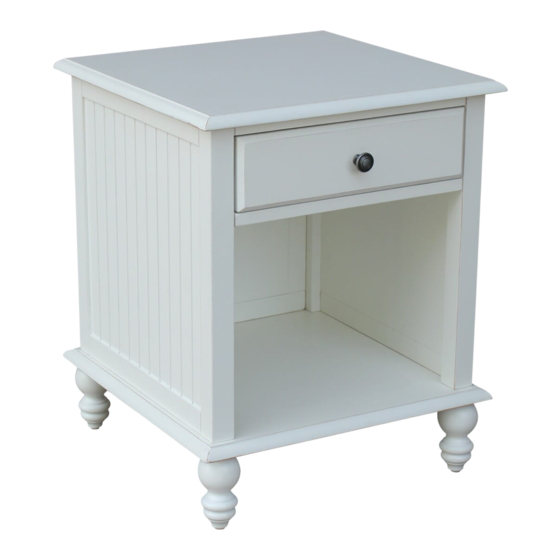Whitewood Furniture COTTAGE OT-20E Assembly Instructions Manual
