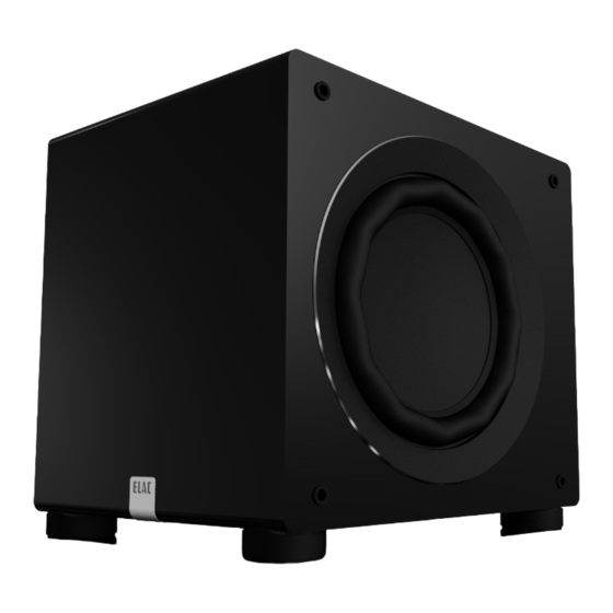 ELAC VARRO Dual Reference Series Owner's Manual