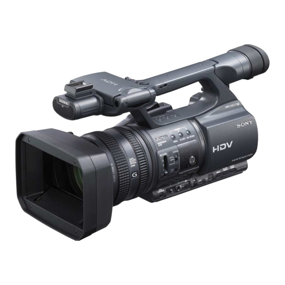 Sony Handycam HDR-FX1000 Service Manual