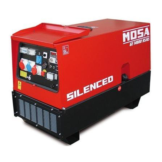 Mosa GE 14000 YS Diesel Generator Set Manuals