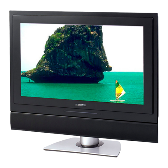 Audiovox FPE2706 - 27" LCD TV Operation Manual