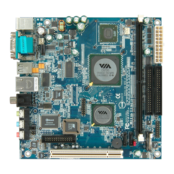 VIA Technologies EPIA-CN13000G - VIA Motherboard - Mini ITX User Manual