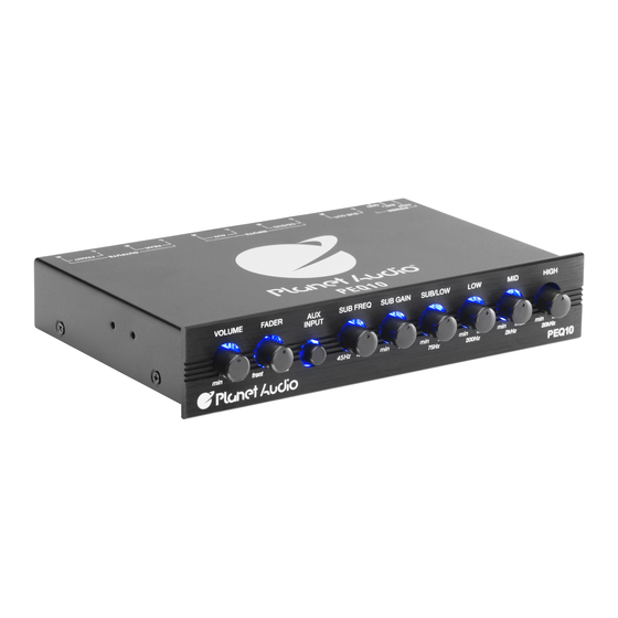 Planet Audio PEQ 10 User Manual