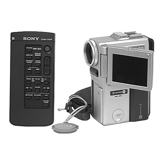 Sony Handycam DCR-PC1 Operating Instructions Manual