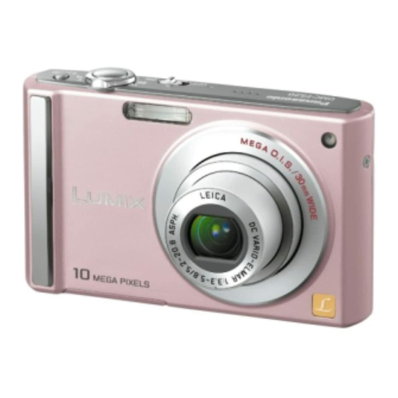 Panasonic DMC FS20P - Lumix Digital Camera Manuals