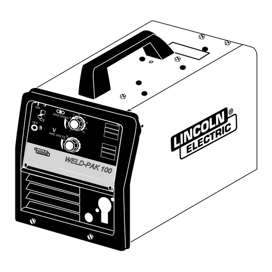 Lincoln Electric WELD-PACK 100 PLUS IM546 Operator's Manual