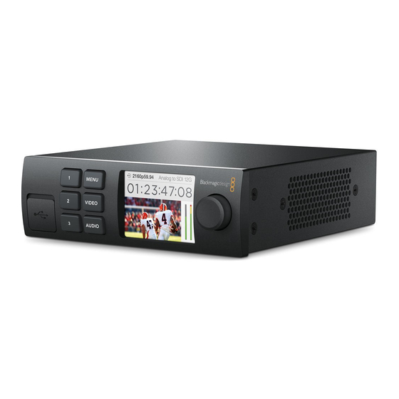 Blackmagicdesign teranex mini Installation And Operation Manual