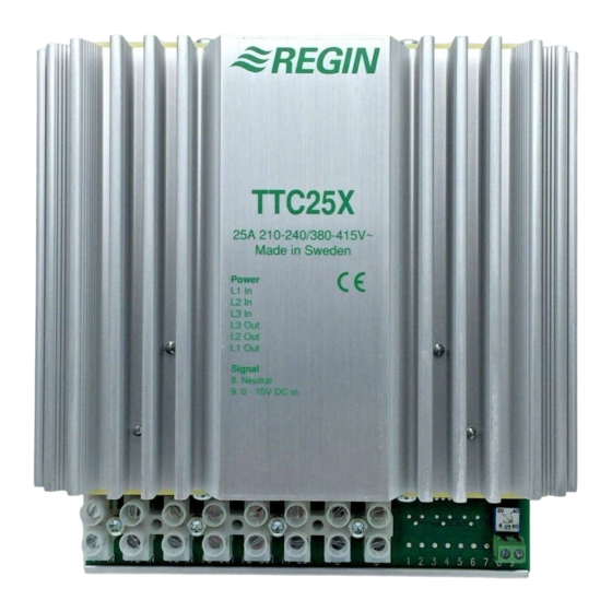 Regin TTC25X Instruction Manual