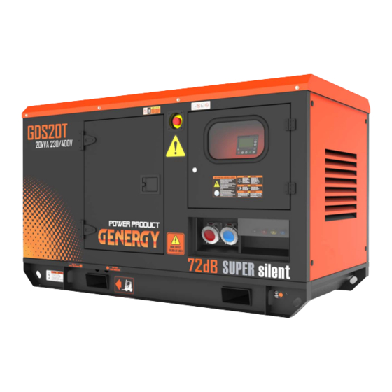 GENERGY 1500RPM Series Instructions For Use Manual
