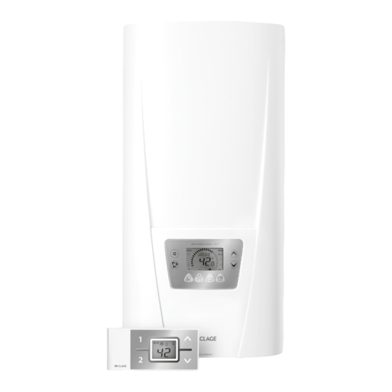 User Manuals: clage E-convenience DSX Water Heater