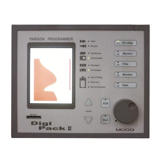 Moog DigiPack 2 Parison Controller Manuals