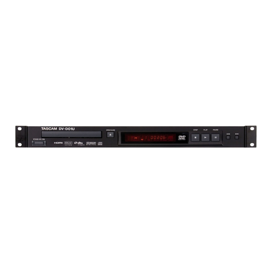 Tascam DV-D01U Owner's Manual