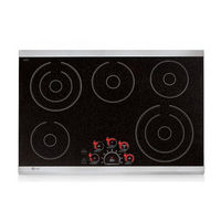 LG LCE3081ST - 30in Smoothtop Electric Cooktop 5 Steady Heat Elements User's Manual & Installation Instructions