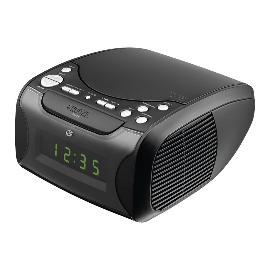 gpx alarm clock manual