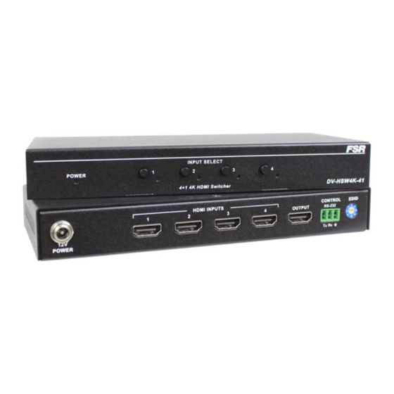 FSR DV-HSW4K-41 Manuals
