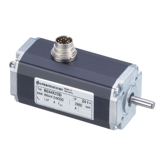 User Manuals: dunkermotoren BG 44 SI DC Motor