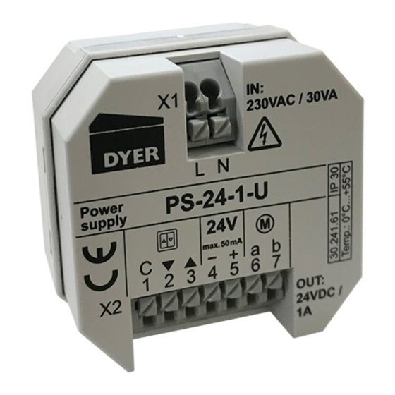 Dyer PS-24-1-U Original Instructions