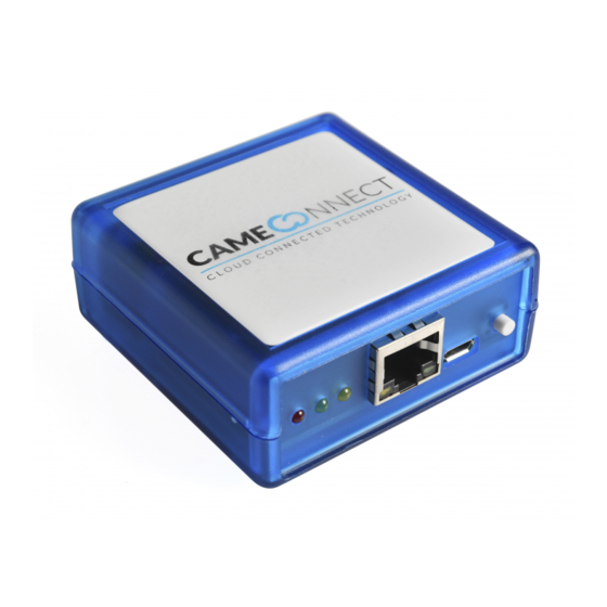 CAME CONNECT RETH001 Manual