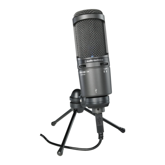 Audio Technica 20 Series Quick Start Manual