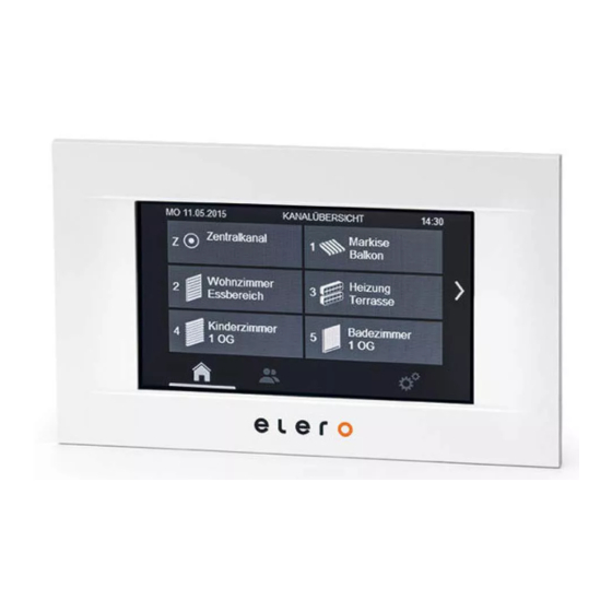elero MultiTec Touch-868 Operating Instructions Manual