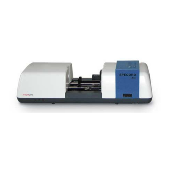 Analytik Jena SPECORD S 600 Operating Manual
