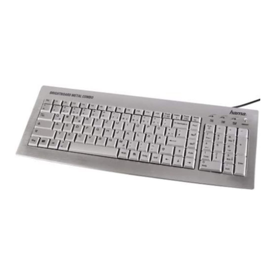 Hama Brightboard keyboard Operating	 Instruction