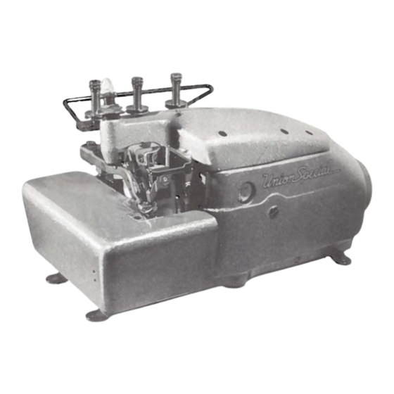 UnionSpecial 39500AB Instructions For Adjusting And Operating