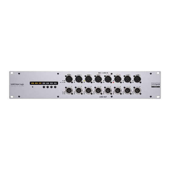 Solid State Logic Network I/O SB 8.8 Installation Notes