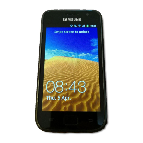 Samsung GT-I9000B User Manual