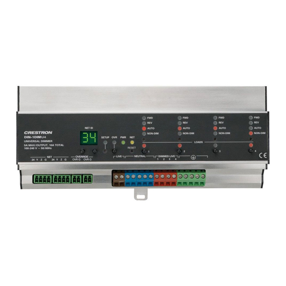 Crestron DIN-1DIMU4 Operations & Installation Manual