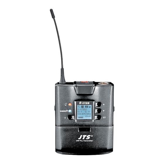 Monacor JTS R-4TBM/5 Audio Transmitter Manuals