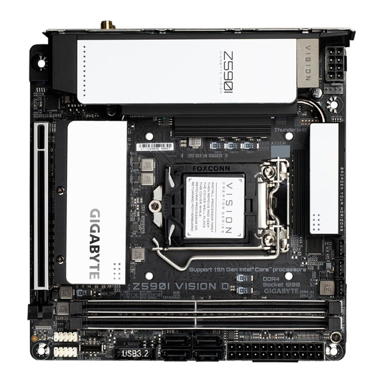 GIGA-BYTE TECHNOLOGY Z590I VISION D User Manual