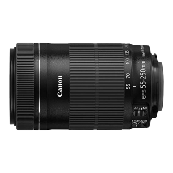 Canon EF-S55-250mm f/4-5.6 IS STM Instructions Manual