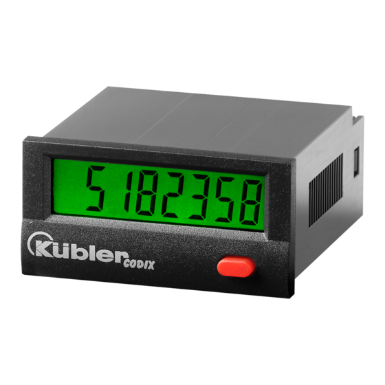 Kübler codix 130 Technical Data Manual