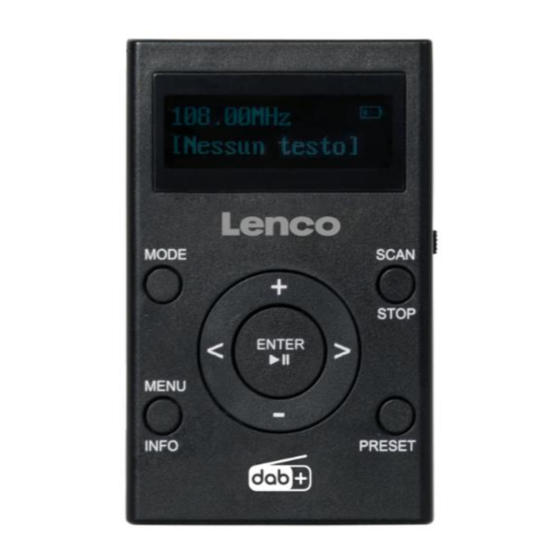 LENCO PDR-011BK User Manual