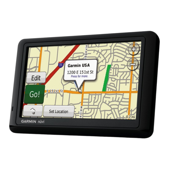 Garmin Nuvi 1450 - Automotive GPS Receiver Declaration Of Conformity