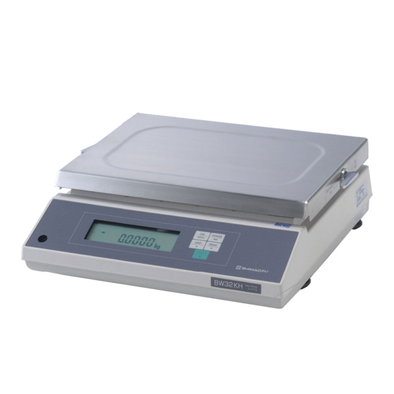 User Manuals: Shimadzu BX32KS Platform Balance