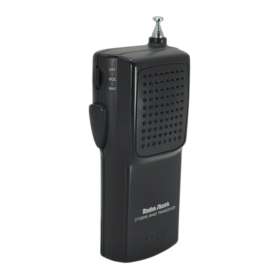 Radio Shack TRC-92 Owner's Manual